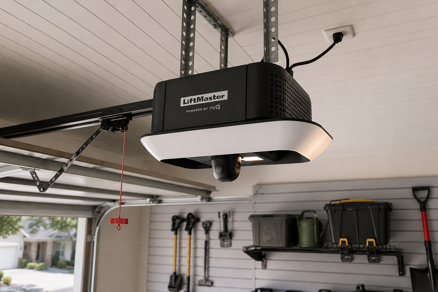 Battery backup smart garage door opener for PSPS power outages in the Berkeley Hills fire zone